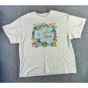 Walt Disney World Attraction Opening Dates Graphic T-Shirt Mens 2XL White Cotton